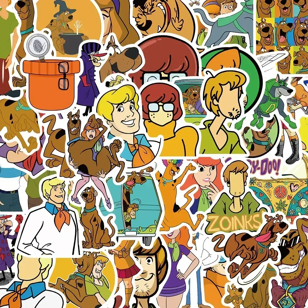 100 Adesivos Clássicos Impermeáveis Scooby Doo para Luggage, Laptop e Copos