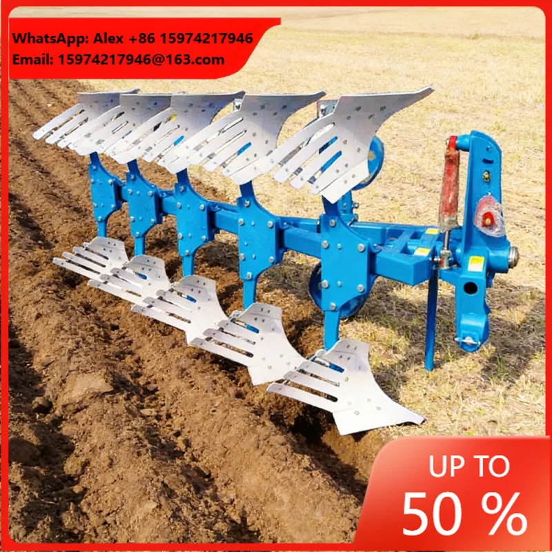 Durable Hydraulic Reversible Share Plough Bearing Three-point Suspension Tractor Towable Furrow Plough For Farmland High