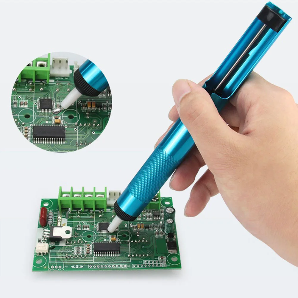 

Soldering Sucker Pen Removal Vacuum Aluminum Metal Desoldering Pump Suction Tin Solder Pump Iron Desolder Weld Tools ﻿