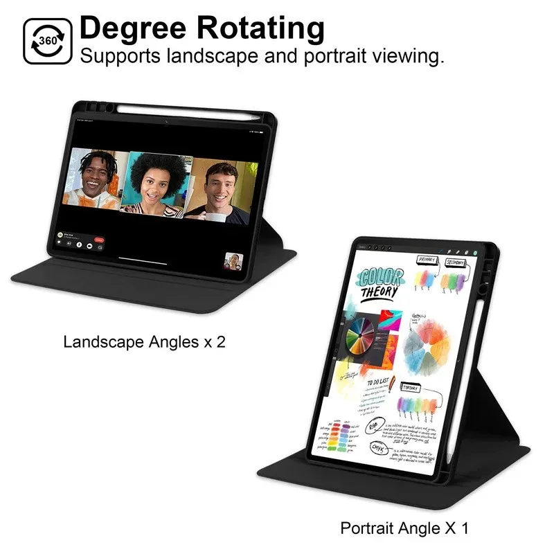 For Lenovo Xiaoxin Pad 11 2025 2024 Case Idea Tab 11/K11 Gen2 M11 Rotating Acrylic with Pencil Slot Funda TB335FC/TB336ZU Cover - view 3