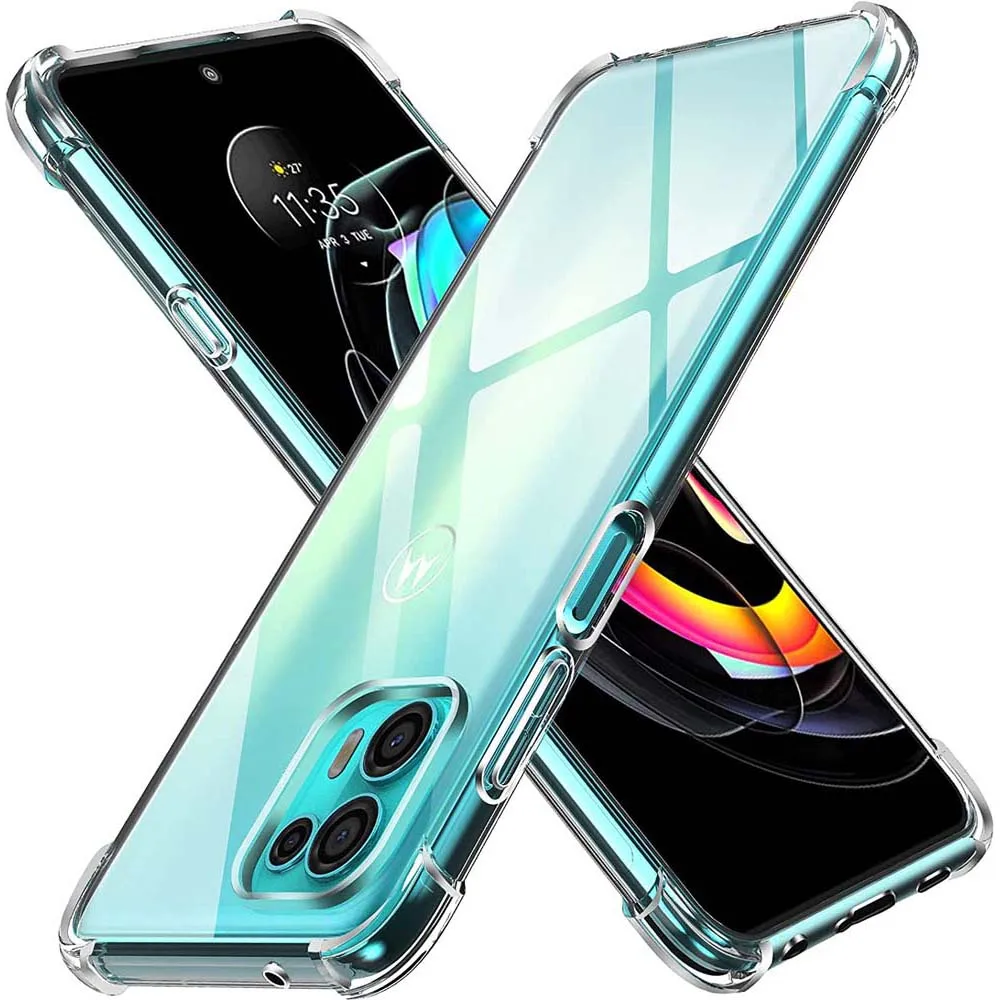 Shockproof Silicone Transparent Case For Motorola Moto E13 E32 4G E22 E22i E20 E30 E40 E6 E7 Plus Clear TPU Cover Fundas