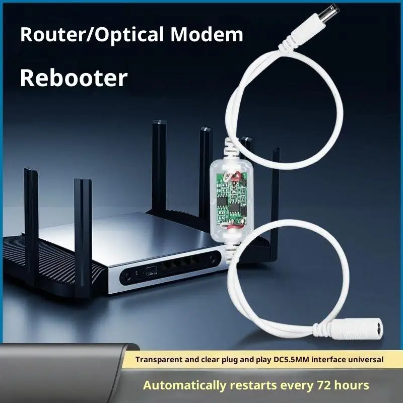 1Pcs WiFi Reset Router Timing Restart Module Automatic Power off 24H Line DC 5V-15V 5.5x2.1mm Rebooter for Router