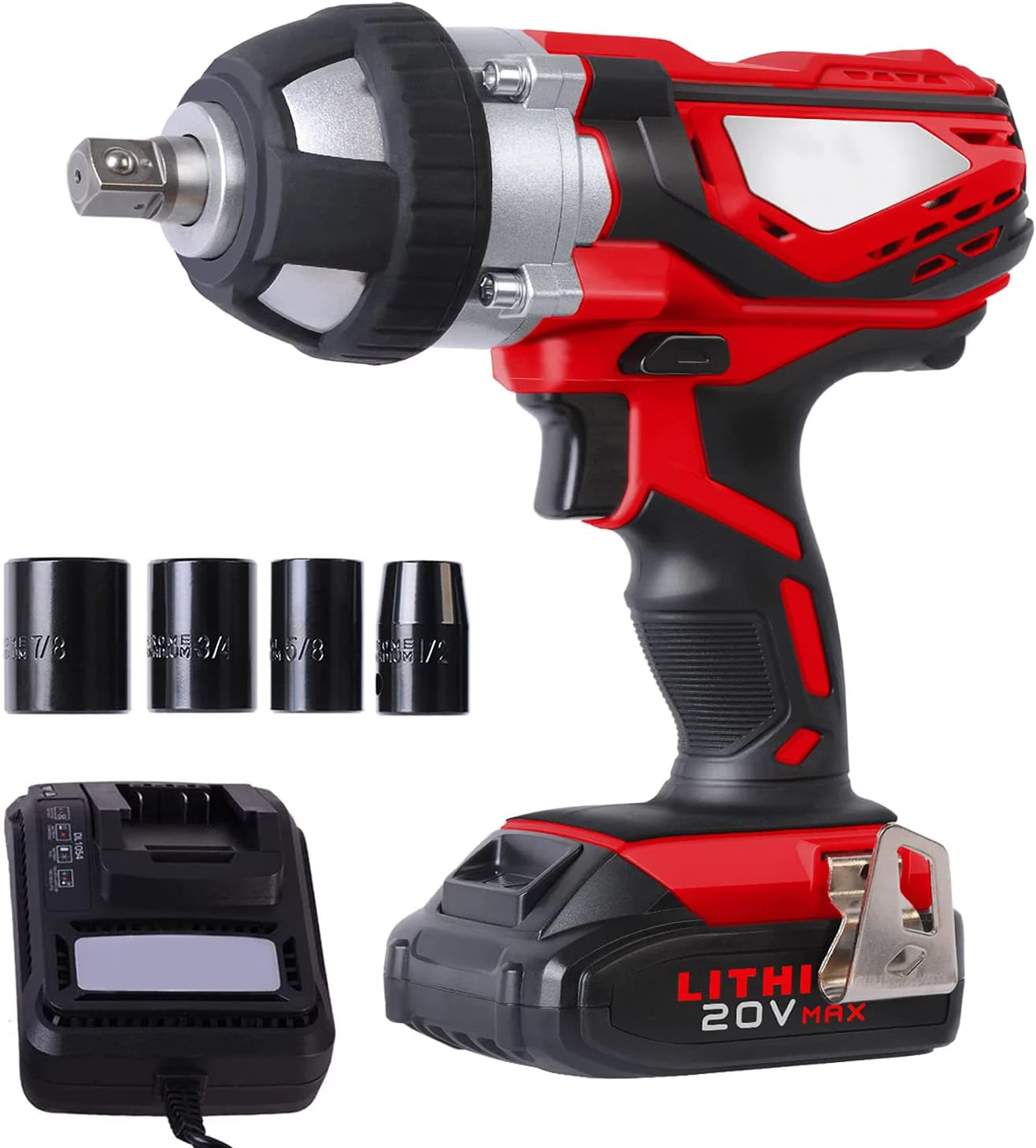 

20V Max Lithium-ion electric battery powered cordless power impact gun wrenches