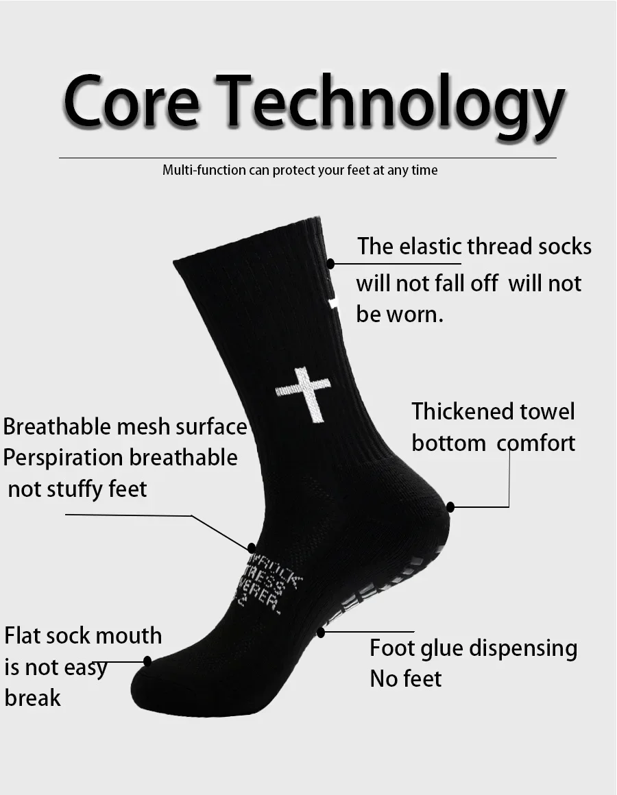 2-Paar-Set, rutschfeste Fußballsocken und Knieschützer, Wadenärmel, für Herren und Damen, Outdoor-Sportsocken, atmungsaktive Basketball-Fußballsocken – Detail 4