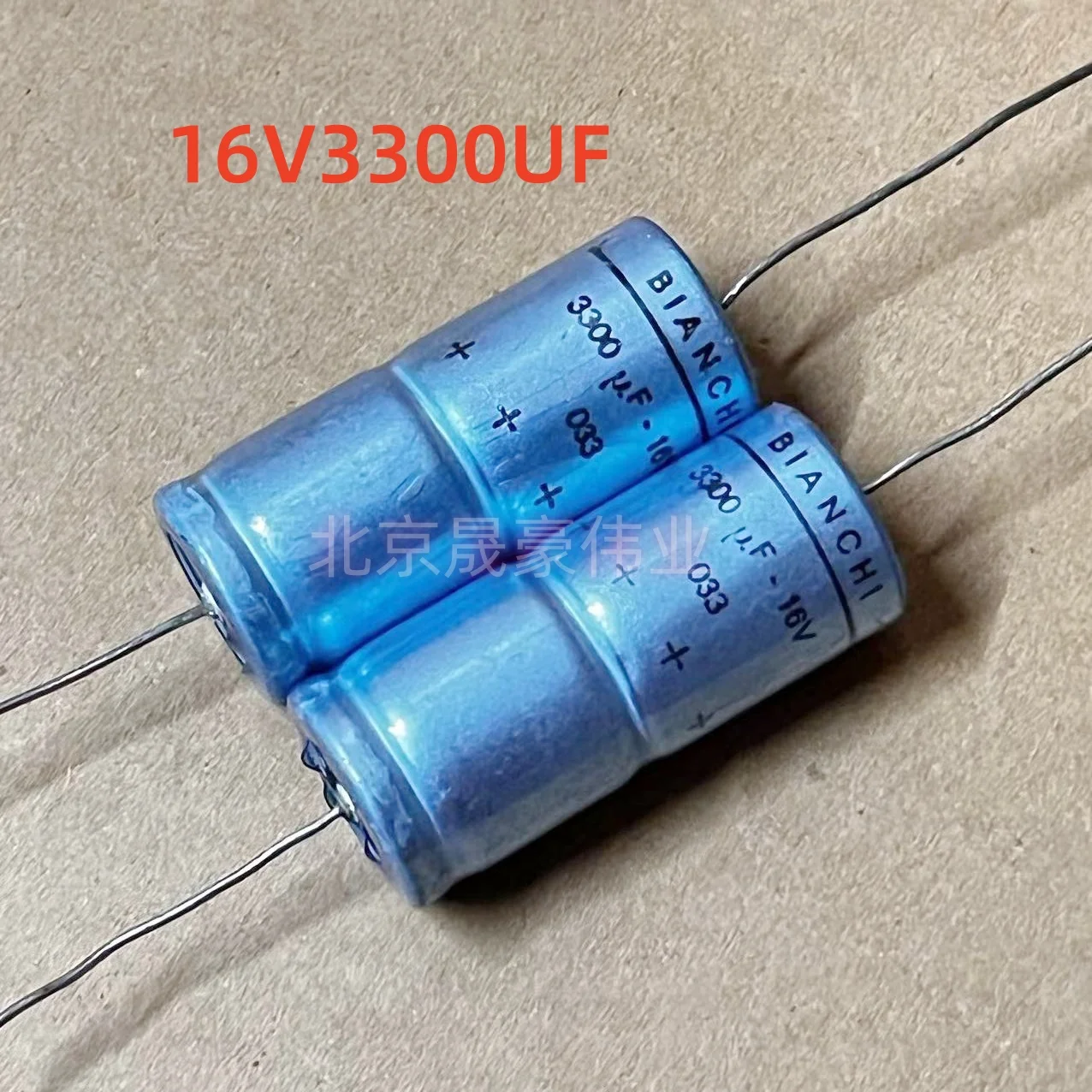 5pcs  Antique Dutch BIANCHI 16V3300UF Axial Heat Filter Aluminum Electrolytic Capacitor 3300UF16V Volume: 18x41mm