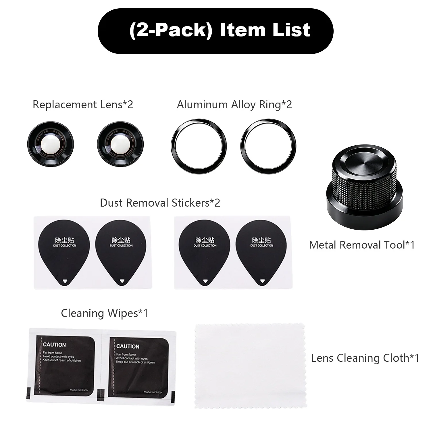 Ersatzlinsen-Set für DJI Avata 360 Optische Glaslinse mit Metall-Demontagewerkzeug Originalqualität Klarheit Schutz – Detail 4