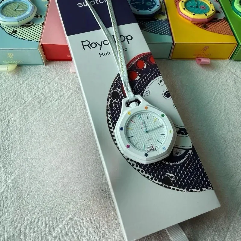 Hochwertige Mechanische Taschenuhr 1:1 AP Swatch Royal Pop Oak Taschenuhr mit Qualitätsmechanismus, Doppelgetriebe auf der Rückseite, Funktionstüchtig, Geschenkidee