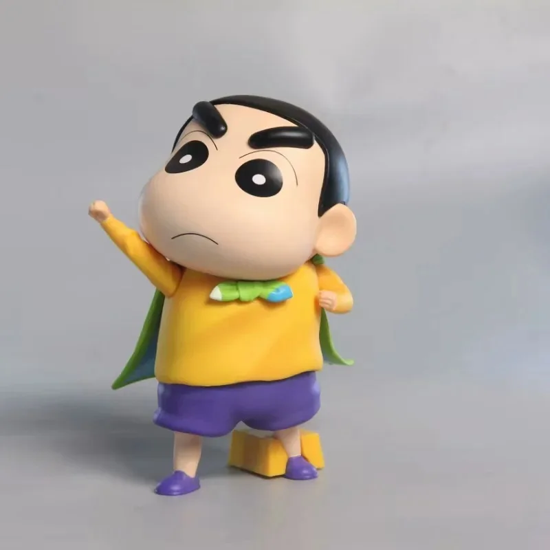 

15CM Crayon Shin-chan COS Super Power Shin-chan Nohara's Family Dress Up Anime Figure Model Ornament For Children's Gifts