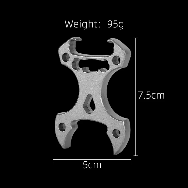 فتاحة زجاجات معدنية متعددة الوظائف من EDC - ملحق محمول خارجي مع باراكورد لسهولة الحمل