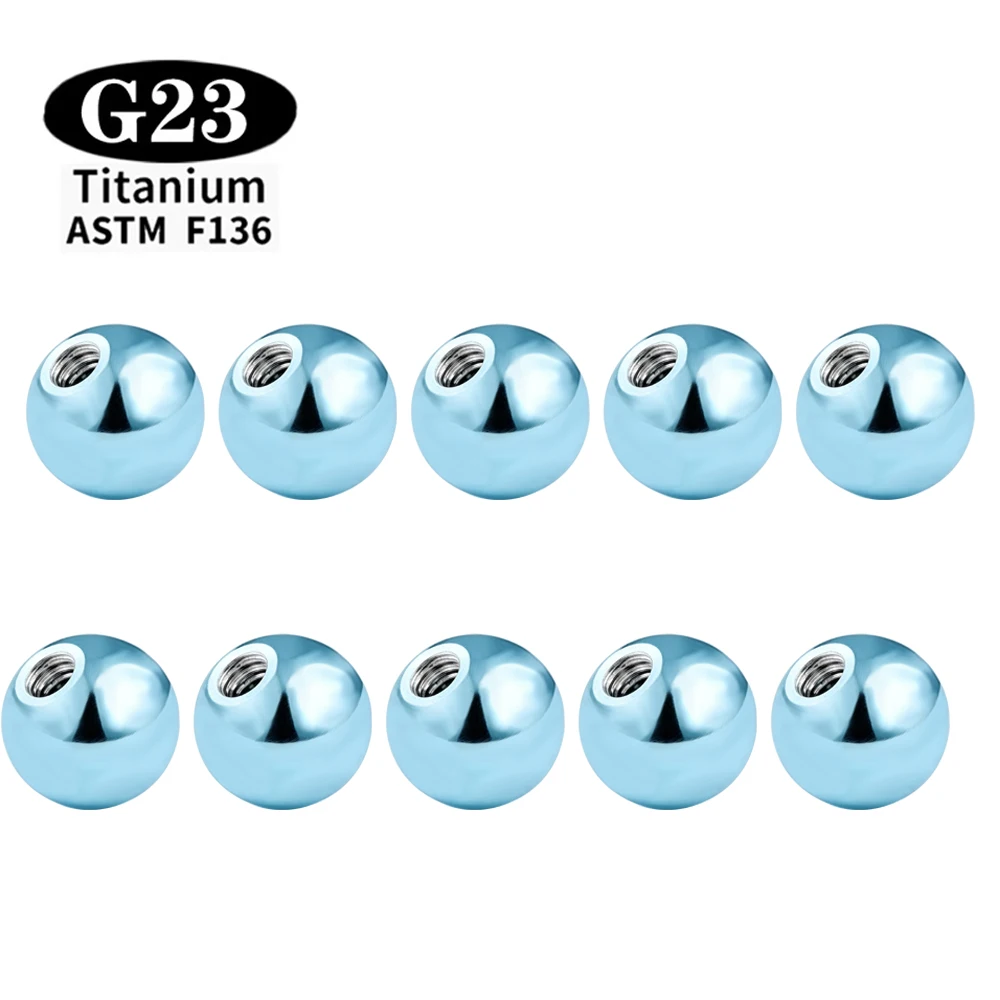 10 Stück ASTM F136 Titan-Kugeln 2/3/4/5mm, eloxiert, G23 Titan, externes/internes Gewinde, Lippen-Bananen-Kugel, Körperschmuck, Großhandel – Detail 8