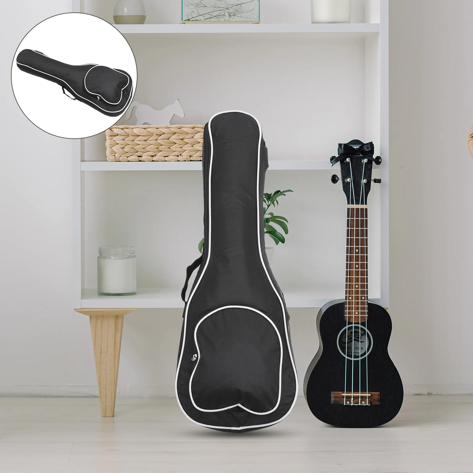 

1Pcs Ukulele Bag Oxford Cloth Waterproof Portable Padded Sponge Ukulele Case Musical Instrument Pouch Guitar Bag