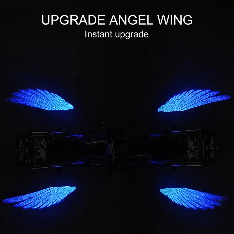 Motorcycle Projector Logo Lights 2pcs Angel Wing LED Projector Light Waterproof Ambient Lighting Accessories For Motorcycle