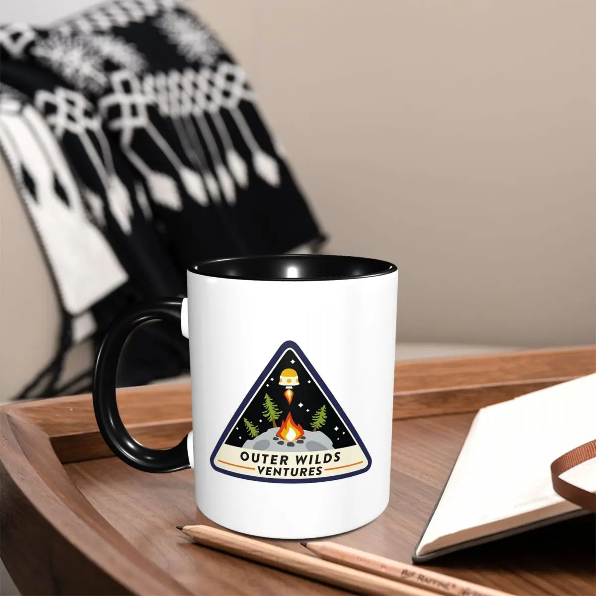 Outer Wilds Ventures Patch Mug Funny Ceramic Coffee Cups Tea Mugs Milk Cup Drinkware Gift for Woman Man
