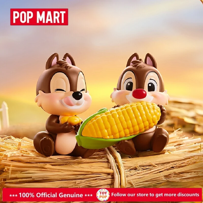 ของเล่น POP MART ดิสนีย์ ซีรีส์คิกิและทิติ บราเธอร์ส กล่องสุ่มของแท้ ตุ๊กตาตกแต่ง ของขวัญ น่ารัก อนิเมะฟิกเกอร์