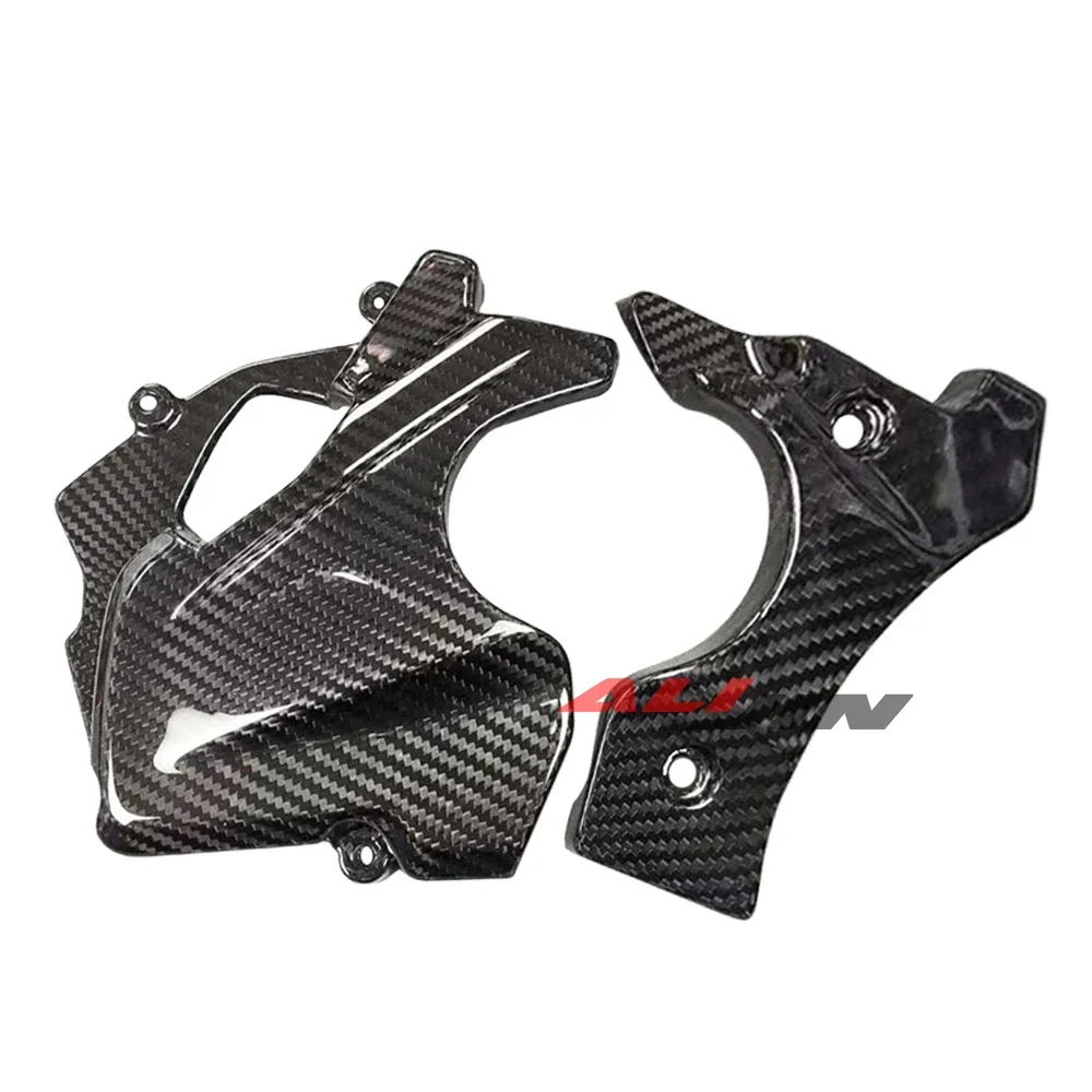 100% Carbon Fiber Left Right Engine Frame Cover Sprocket Case Cover Fairing Protector Cowling Panel CFMOTO 450SR CF450 2022 2023