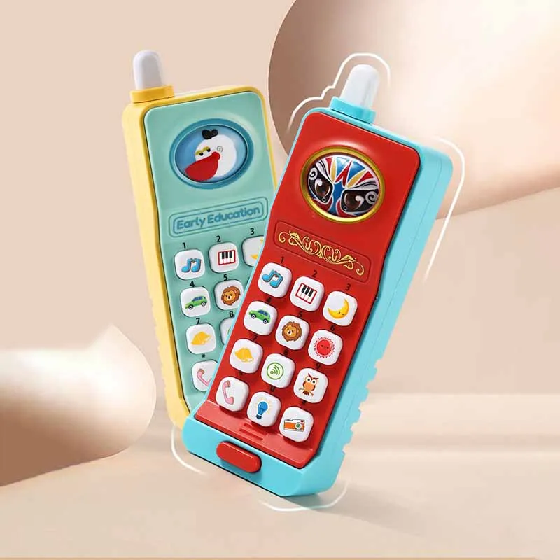 Kids Early Education Puzzle Simulation Cell Phone Toys Creative New Telephone Multifunctional Sound Toy With Light And Music