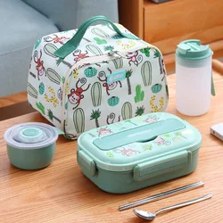 Lunch Box per bambini con scomparto in acciaio inossidabile 316 Cute Monkey Bento Lunch Box School contenitore per alimenti a prova di perdite