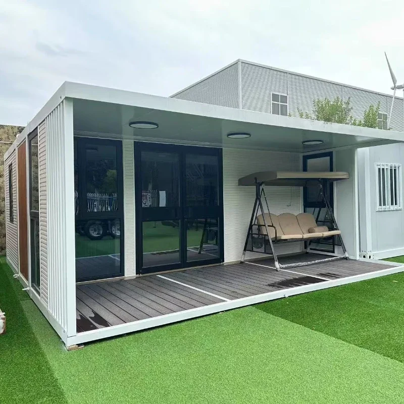 Expandable Container House Garden Working House Barbecue Bar 20ft Flat Packaging Container Mobile House Family Use Holiday Home