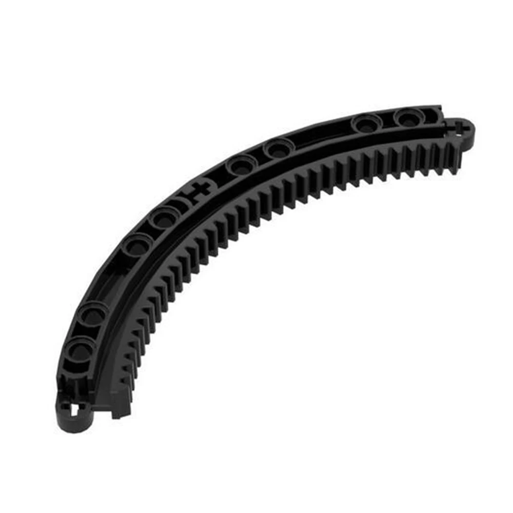 Amortecedor de direção braço curvo engrenagem rack bloco de construção moc peças técnicas pequenas partículas para diy carro tijolos compatíveis # T3