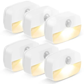 Lampka z czujnikiem ruchu Wewnętrzna lampka nocna LED Lampka nocna na baterie Lampki do przedpokoju Schody Łazienka Szafa Sypialnia
