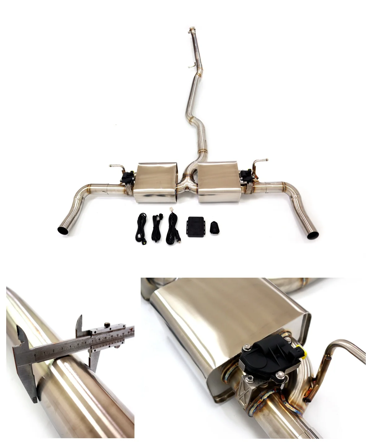 

For Mercedes benz CLA250 2016 2.0T Catback With Valve Stainless Steel Exhaust System Performance Quality certification HMD