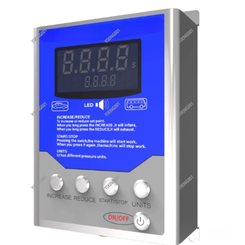 Stainless Steel Wall-Mounted Tire Inflator - Fully Automatic Air Pump for Tire Shop Equipment