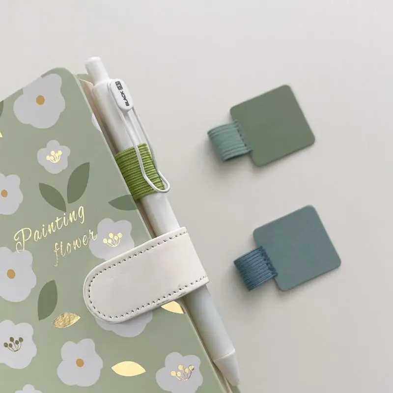 5/10Pcs Self-adhesive Pen Clip Elastic Pen Loop Holder For Notebooks Journals Planners Accessories Office School Supplies