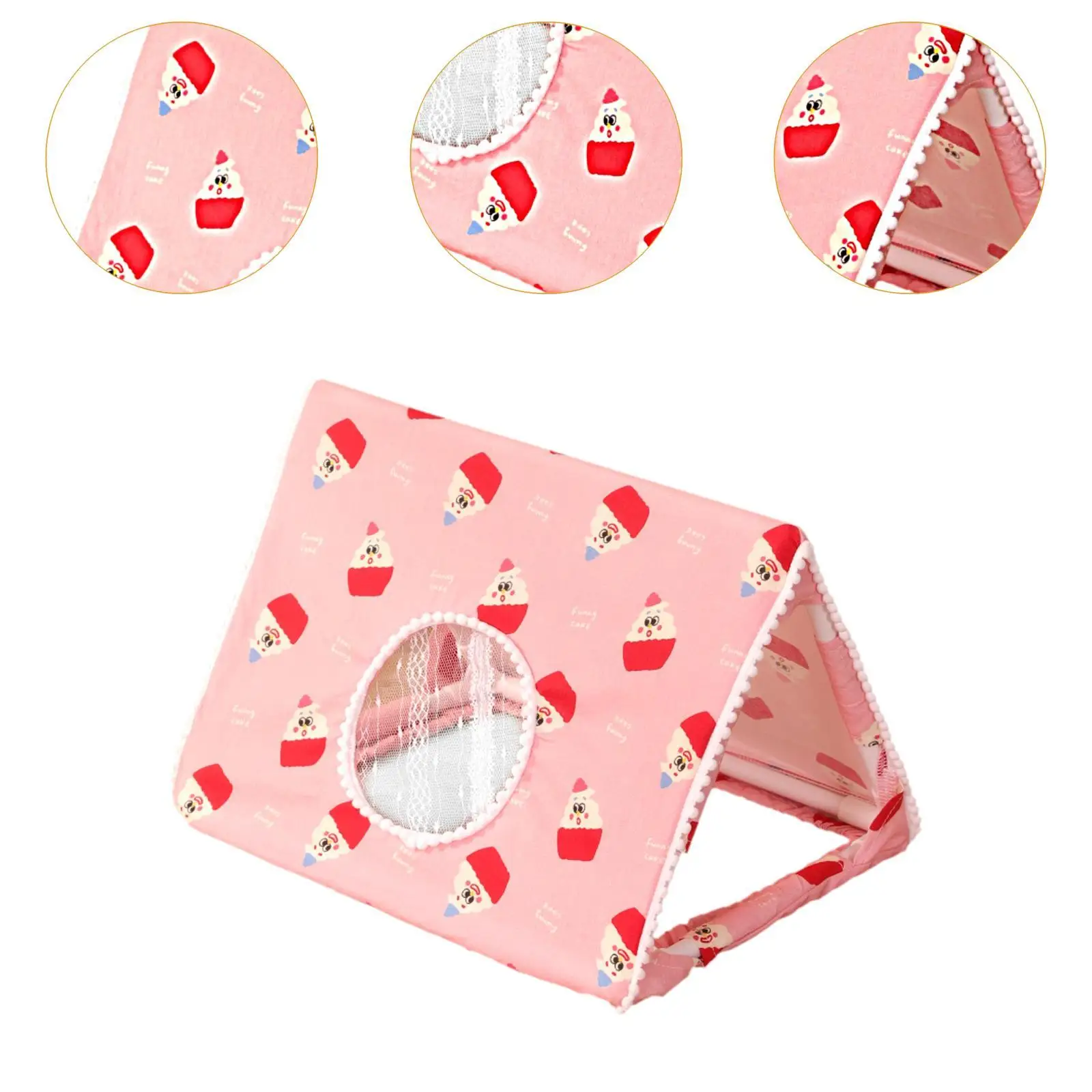 기니피그 은신처 토끼 은신처 케이지 액세서리 창문이 있는 부드러운 둥지 세탁 가능 편안한 소동물 집 휴식용 토끼 집