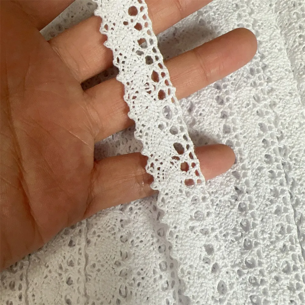 

300yards Wide 2CM Vintage Cotton Lace Edge Trims DIY Ribbon Applique Crochet Sewing Craft