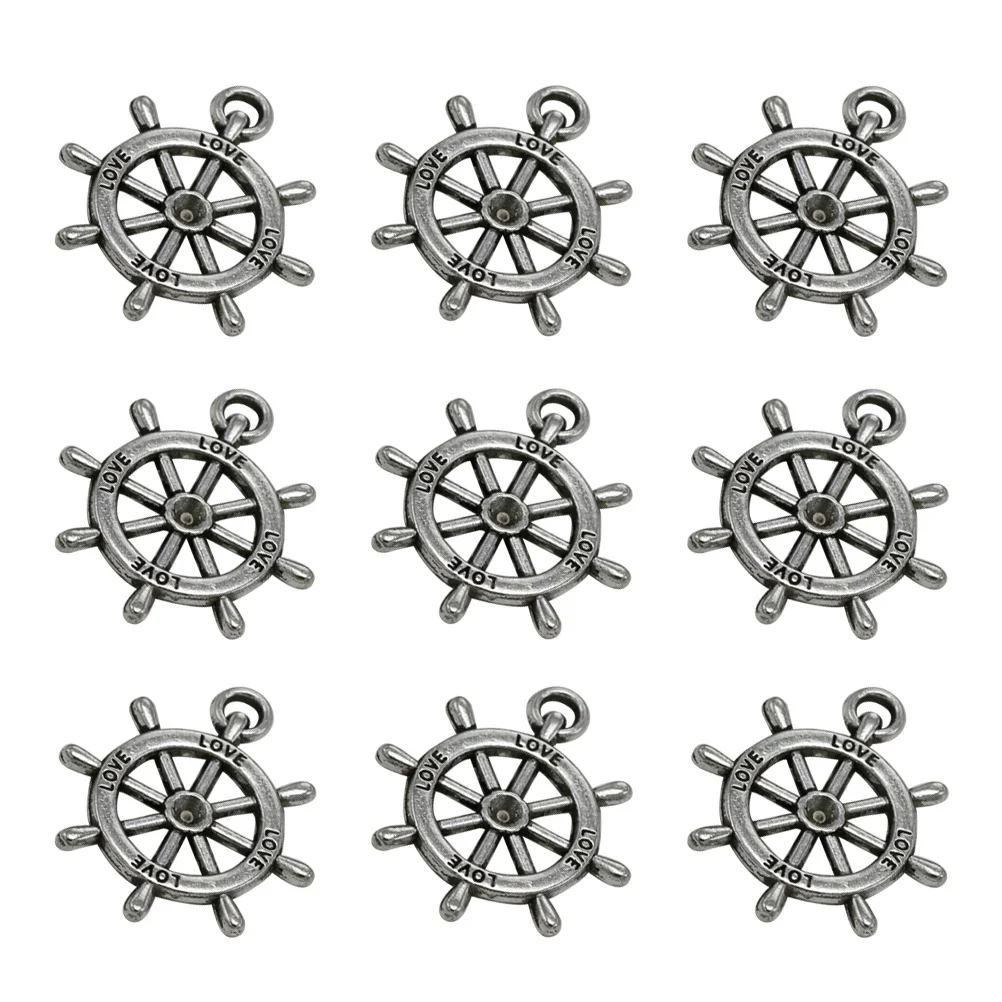 

50pcs Anchor Alloy Pendant Charm DIY Pendants Ancient Silver Simple Necklace Bracelet Earrings Accessories Jewelry Making
