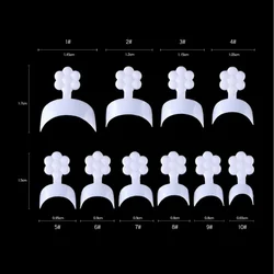 White 500 Pcs/pack Edge Half French False Nail Tips Acrylic Short Fake Nails 10 Sizes DIY Nail Art Tools
