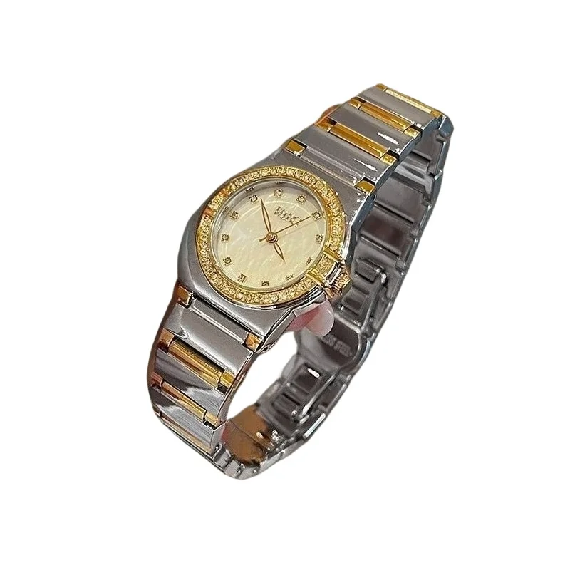 2025 جديد ضوء فاخر المتخصصة أنيقة السيدات ساعة الماس أنيق الراقية حزام ناقل من الفولاذ الاتجاه عادية ساعة كوارتز هدية عيد ميلاد