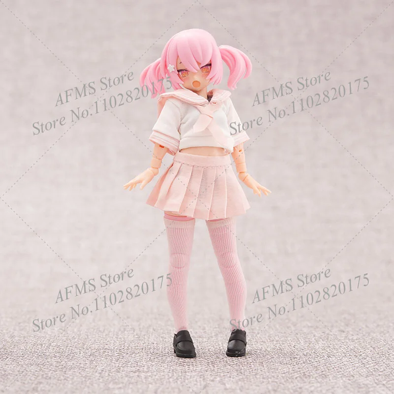 Traje móvil a escala 1/12 para niña, camiseta bonita de marinero, falda, uniforme, conjunto de traje de estudiante, figura de acción de 6 pulgadas, muñecas corporales de soldado