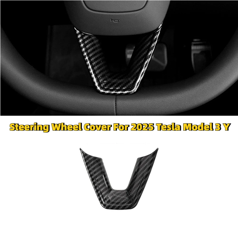 

Steering Wheel Patch for 2025 Tesla Model 3+ Highland Model Y LAUNCH Accessories Steering Wheel U-shaped Protective Cover Shell