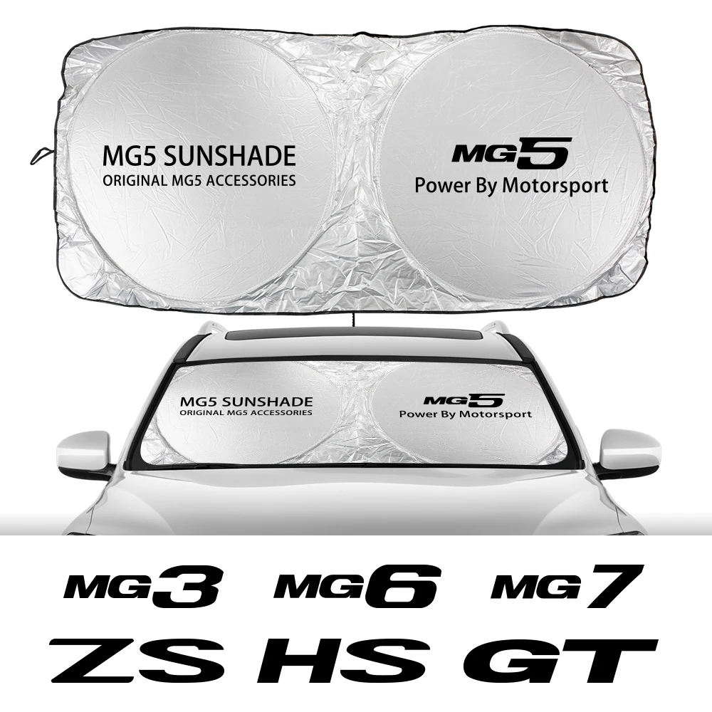 Car Windshield Sunshades Anti UV Protective Cover For MG ZS EV ZR ZX ZT HS GT GS TF Hector Mulan Gundam MG3 MG4 MG5 MG6 MG7 RX5