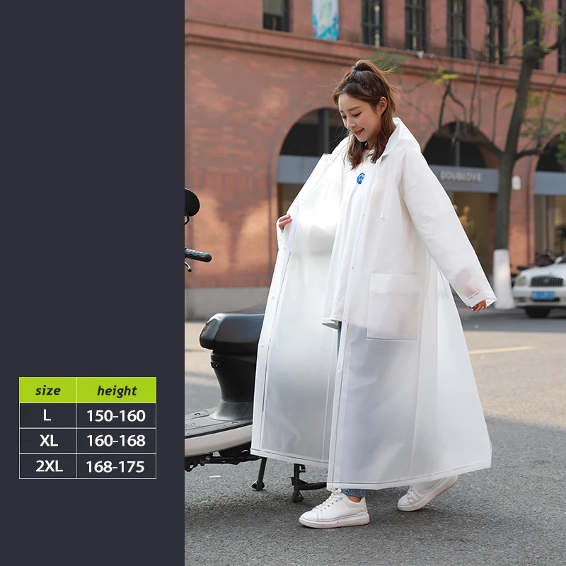 Raincoats for Men and Women Full-body Rainproof Portable Long Thickened One-piece Outer Wear Adult Poncho