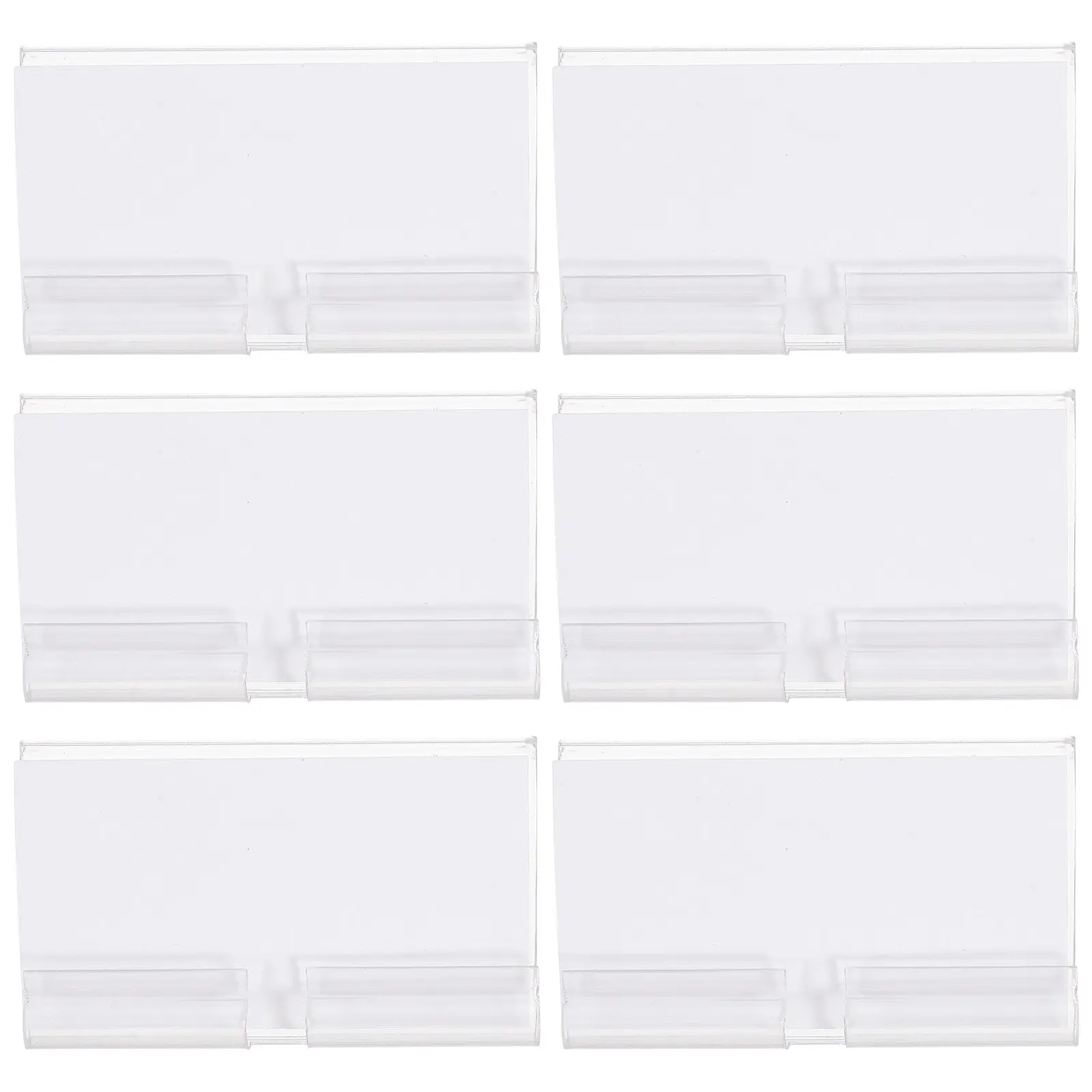

50Sets Easy Clip on Clear Plastic Bin Labels for Storage Bins Wire Shelving Bookshelves Supermarkets Retail Stores Label