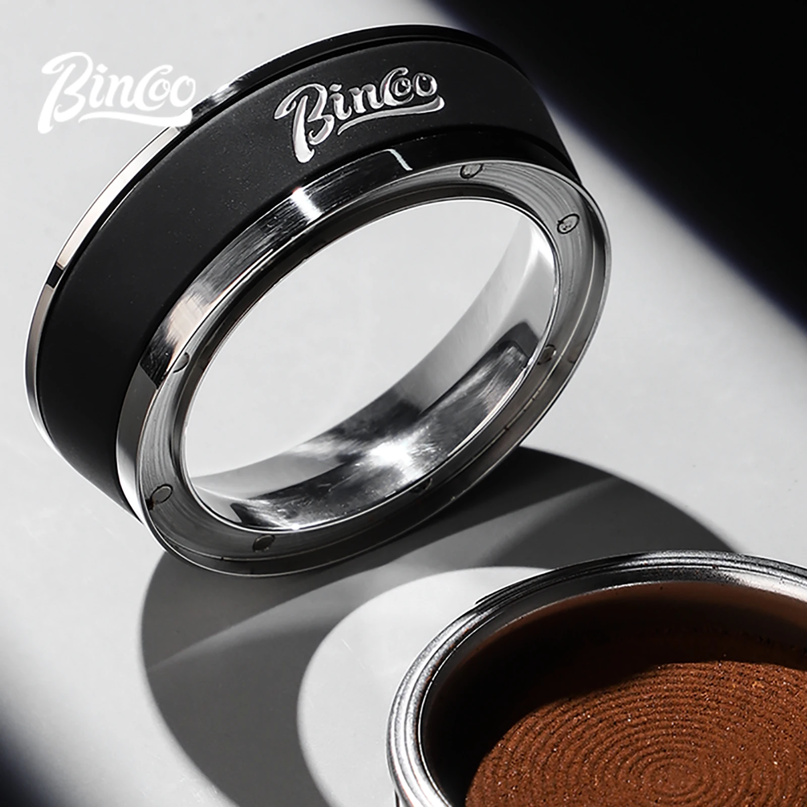 

Bincoo 58mm Stainless Steel Espresso Dosing Funnel with Magnetic Coffee Dosing Ring Powder Ring Dispenser Doser Barista Tools