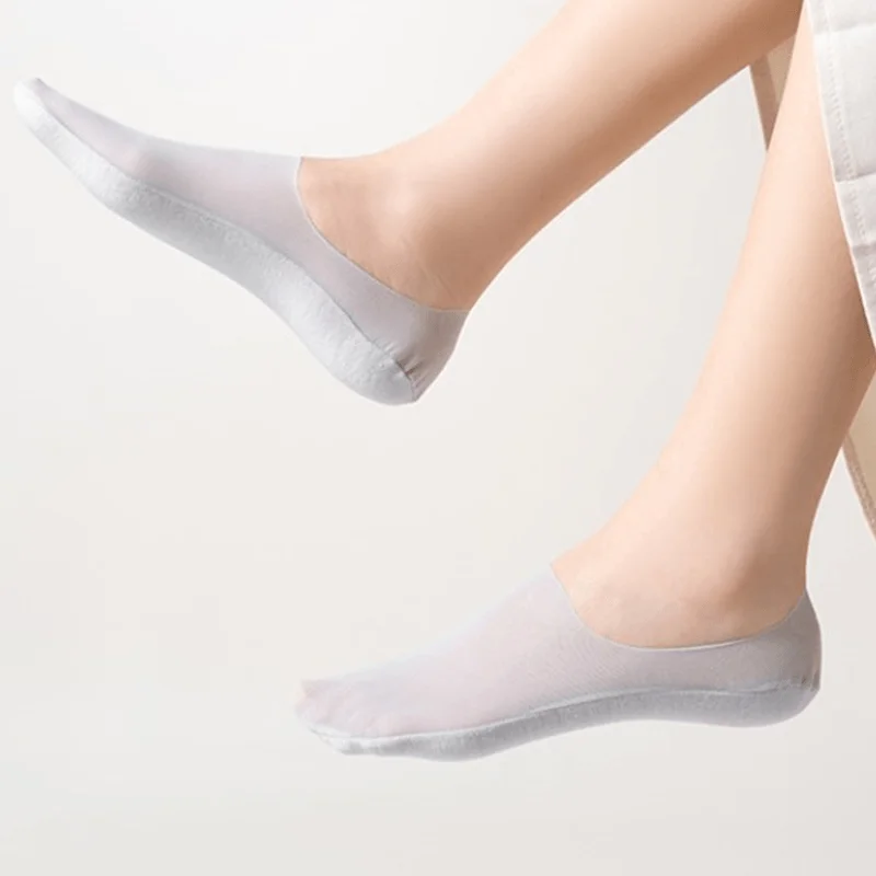 9 pairs of deep mouth invisible boat socks women's summer thin shallow mesh breathable non-slip ice silk mesh short socks