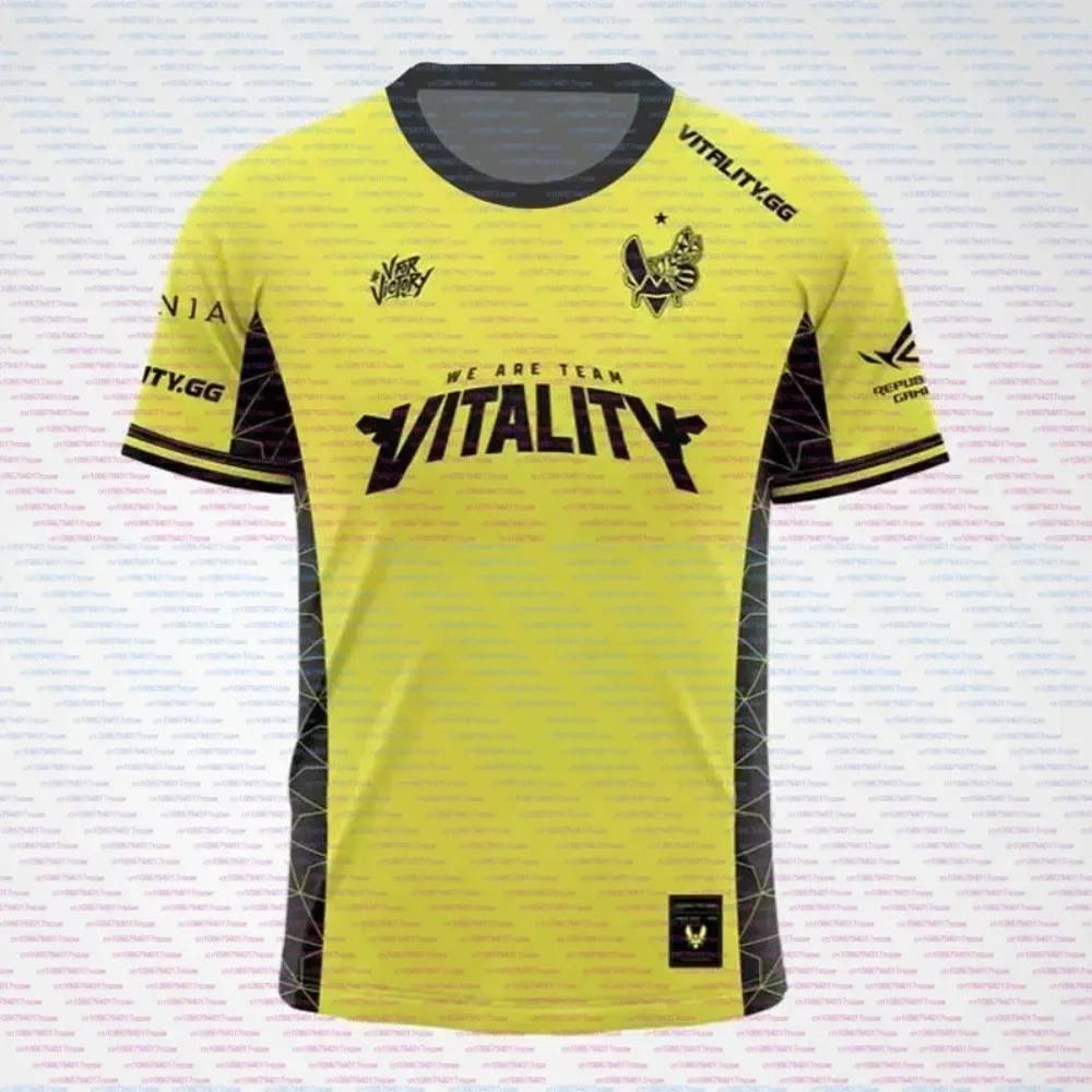 Team Vitality 2025 BLAST CS2 Esports JerseyC CSGO Major Training Uniform Streetwear Oversized Tops Men Women Casual T Shirt