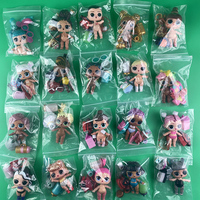 5pc/set= 1 doll+1 clothes +1 shoes+1 bottle +1 glasses for Lols Big 8cm Sister Dolls kids Playing Toys Girl Birthday Gift