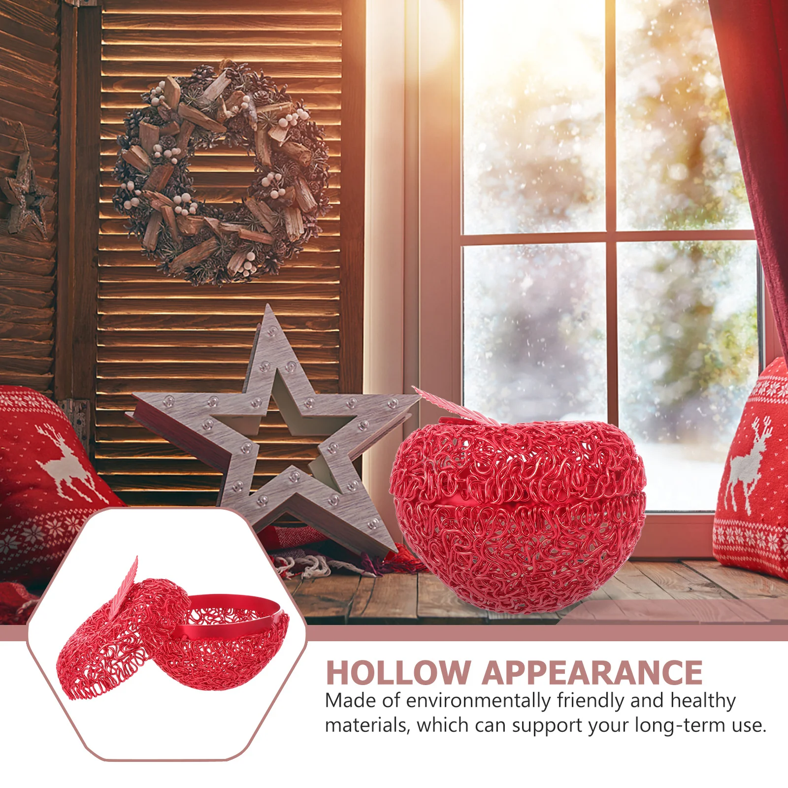 

1Pcs Decorative Storage Box Dried Fruit Holder Hollowed Out Appearance Fine Workmanship Desktop Organizer Storage Box