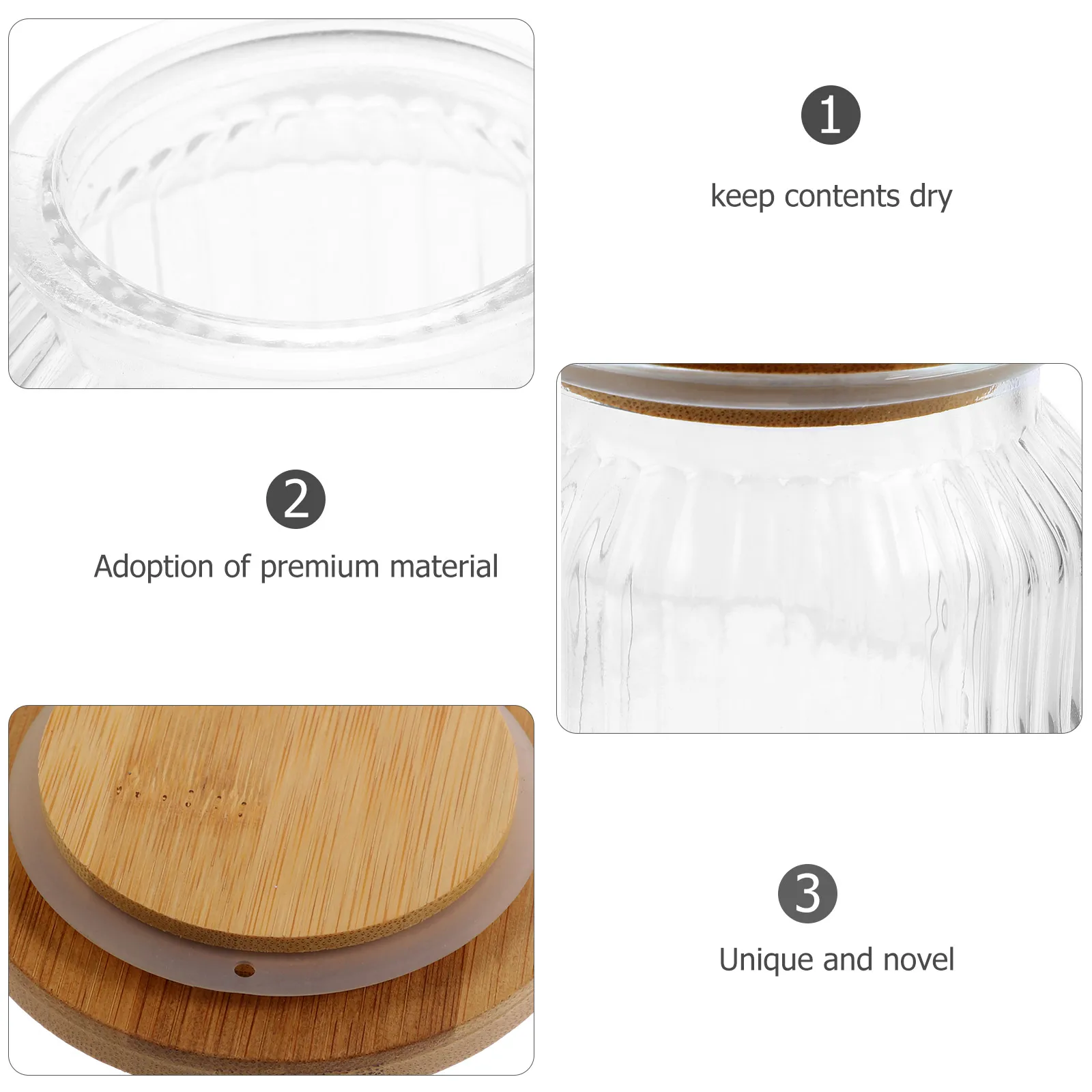 

Portable Tea Container Transparent Kitchen Food Storage Canister for Coffee Glass Mini Flour Snack Travel Jar Non