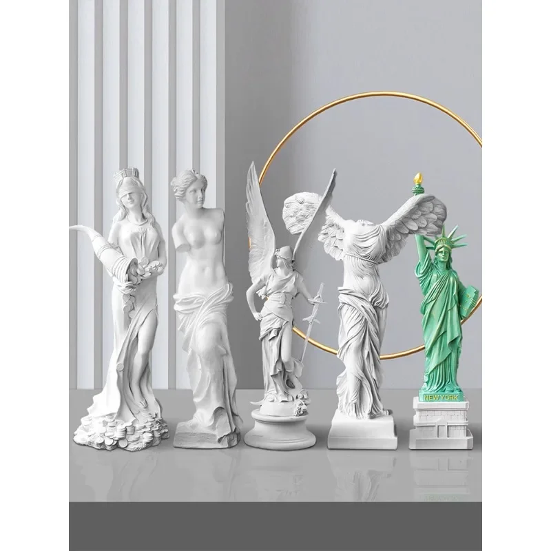 Full body broken arm Venus sculpture plaster statue ornament wealth victory justice freedom Muse shooting prop statue