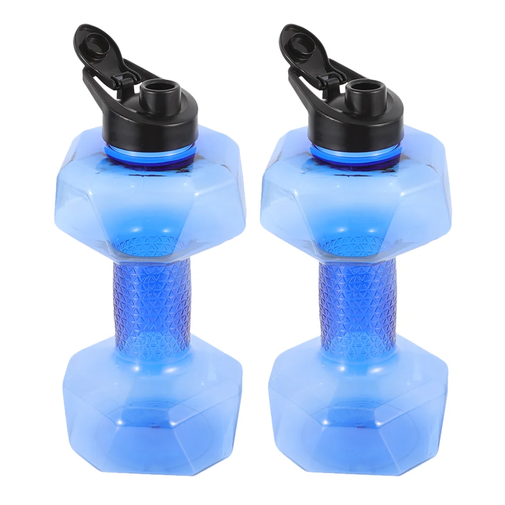 Dumbbell Kettle Water Cup Filled Dumbbells Portable Cover Blue Pp Bottle Insulated Kids