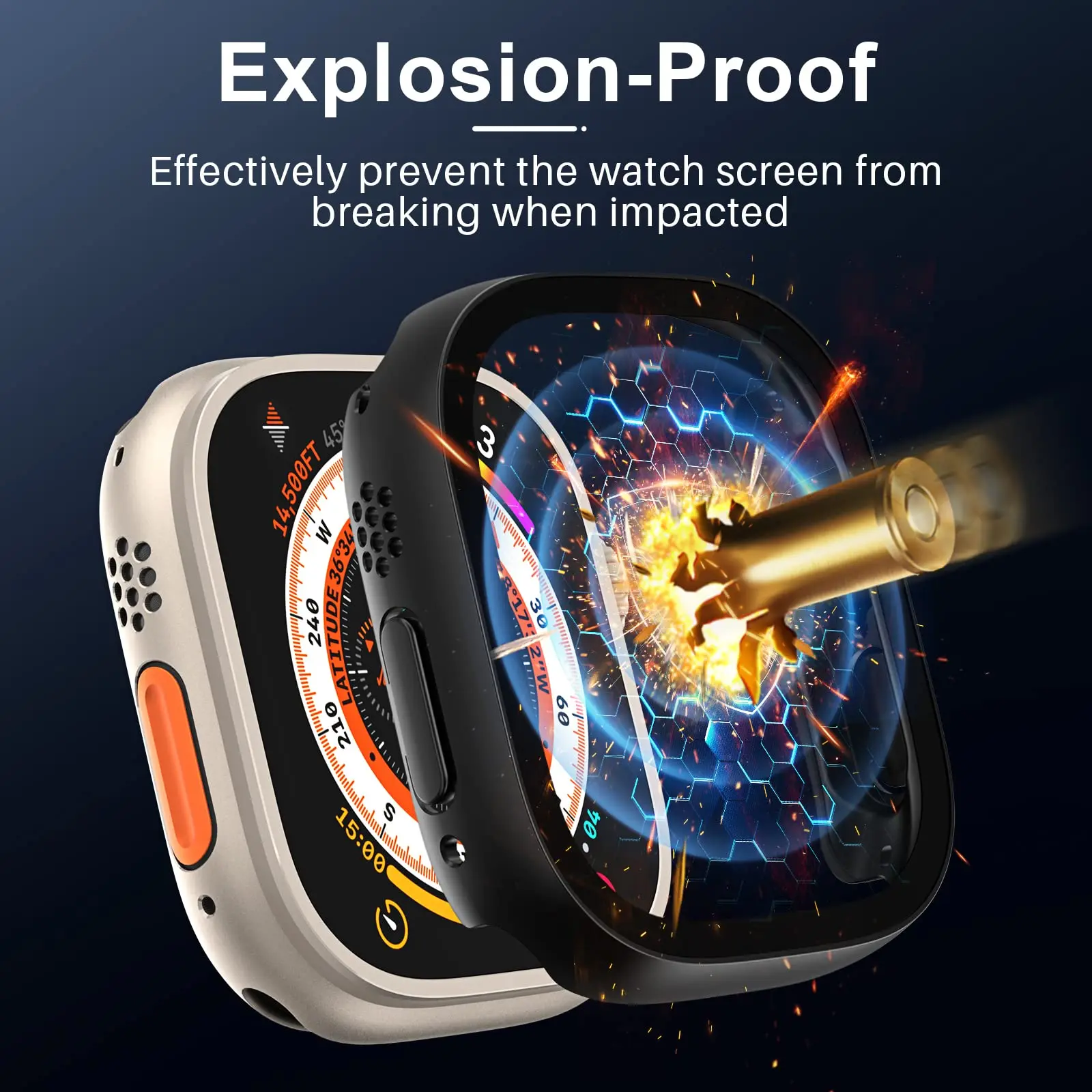 Glas gehäuse für Apple Watch Serie Ultra 49mm Smartwatch PC Displays chutz folie Stoßstange gehärtetes Zubehör iwatch Ultra Cover 49mm