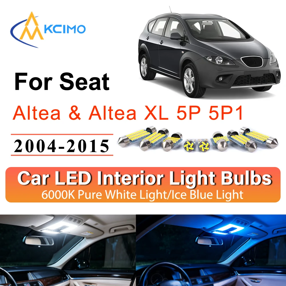 

Interior LED Lighting Kit No Wiring For Seat Altea & Altea XL 5P 5P1 5P5 5P8 2004-2015 Car Lamp Footwell Dash Light Accessories