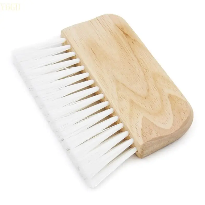

Y6GD Fiber Brush Durable Flat Brush for w/ Wooden Handle Practical Art Brush Easy to