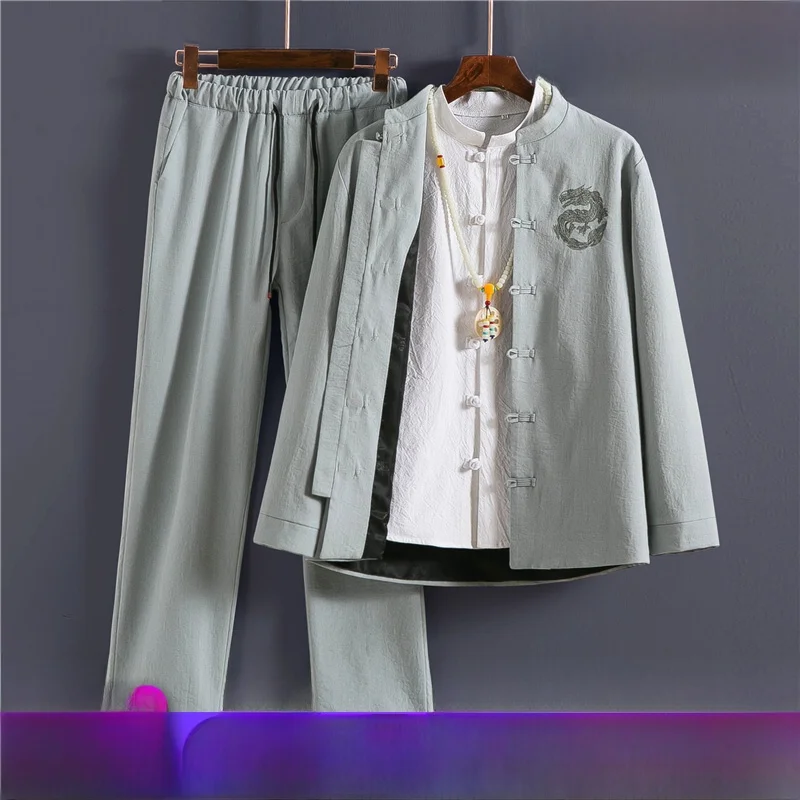 

High-End Chinese Traditional Medicine Health Center Women's Work orm Set Cotton Linen Moxibustion Parlor Massage Tea Art ...