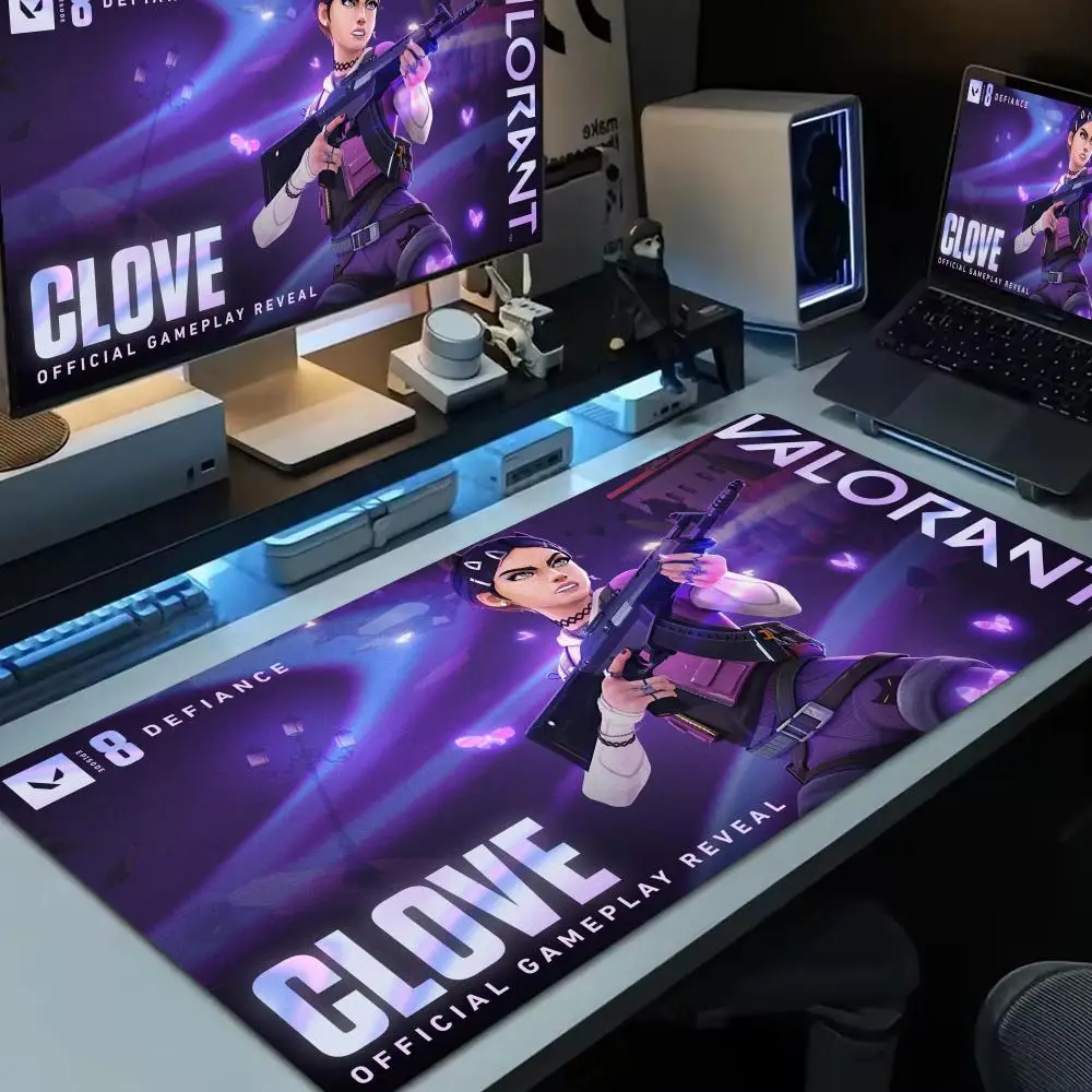 

Clove Valorant Mouse Pad Large Computer Mouse Pad Office Accessories XXL Pc Gamer Non-slip Deskmat Mousepad Keyboard Rubber Game